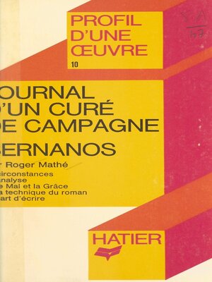 cover image of Journal d'un curé de campagne, Bernanos